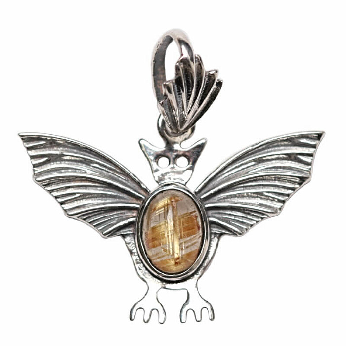 Designový přívěsek sagenit stříbro Ag 925 P2143 - 1,5 cm, 2 g