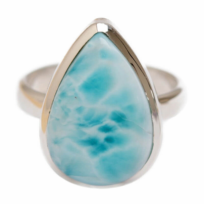 Larimar prsten stříbro Ag 925 R22 - 52 mm (US 6), 4,8 g