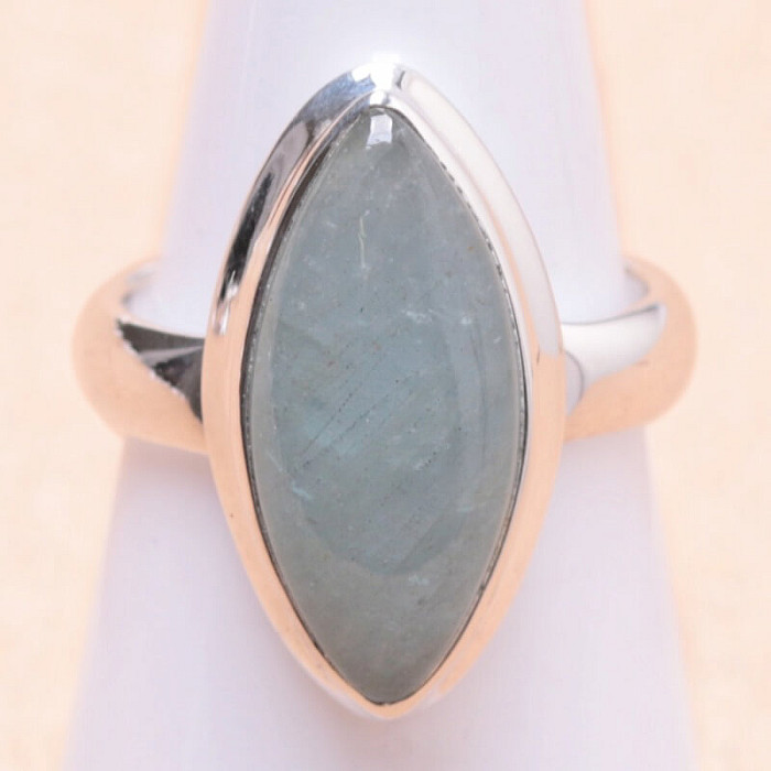 Levně Akvamarín prsten stříbro Ag 925 LOT24 - 51 mm (US 5,5), 5,2 g