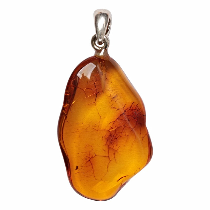 Jantar přívěsek stříbro Ag 925 č. 24 - 2,8 cm, 2,3 g