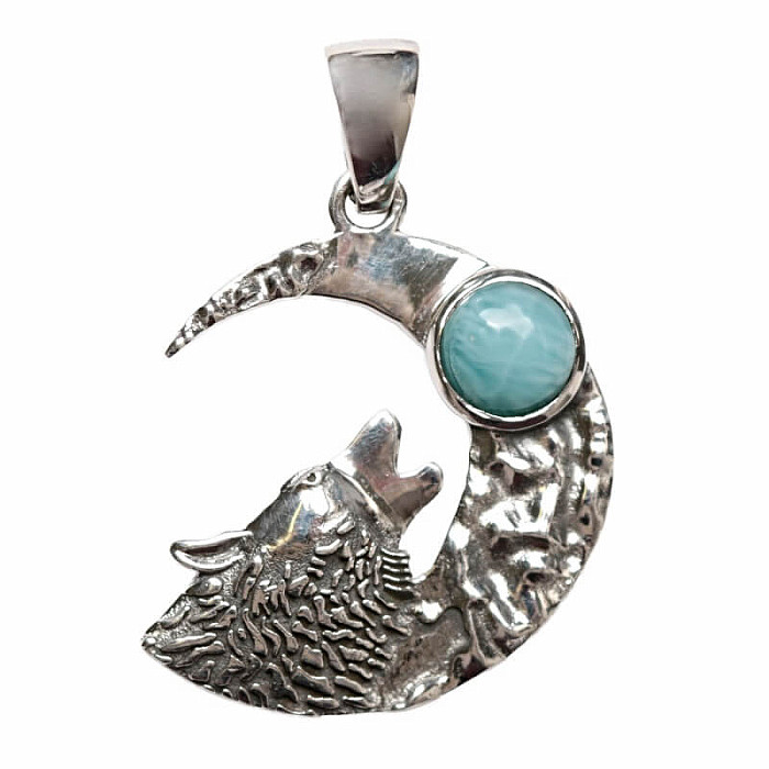 Designový přívěsek larimar stříbro Ag 925 P240 - 2,2 cm, 2,6 g