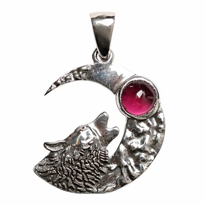 Designový přívěsek granát stříbro Ag 925 P243 - 2,2 cm, 2,7 g