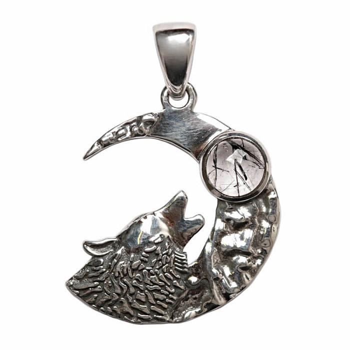 Designový přívěsek turmalín v křišťálu stříbro Ag 925 P249 - 2,2 cm, 2,4 g
