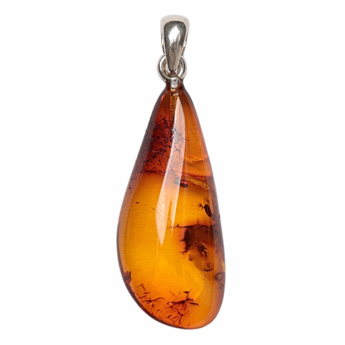 Jantar přívěsek stříbro Ag 925 č. 25 - 2,9 cm, 1,9 g