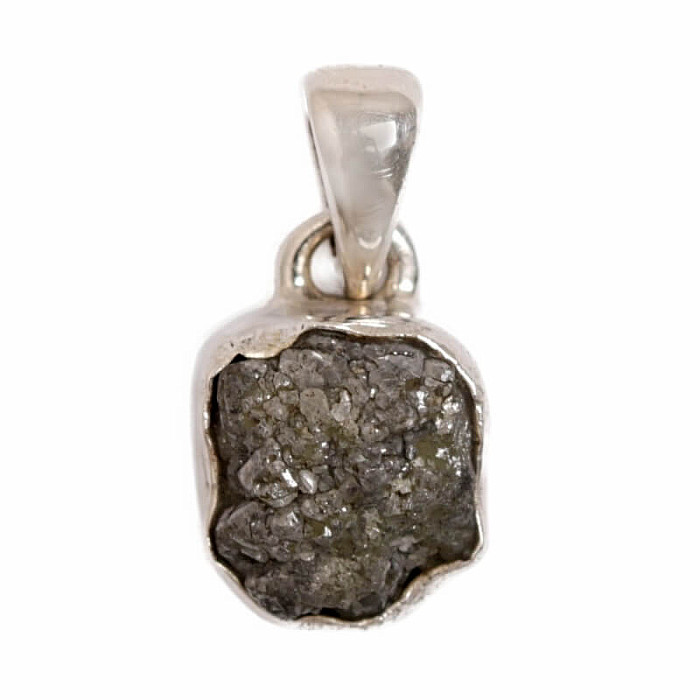 Diamant přírodní surový přívěsek stříbro Ag 925 P270 - 0,9 cm, 1,5 g