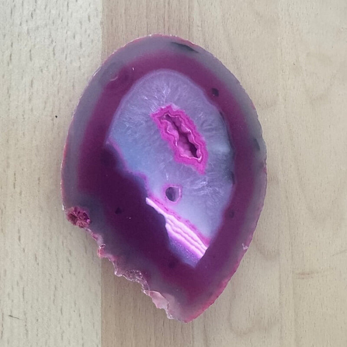 Achát leštěný plátek 28 - cca 11,2 x 8,2 cm, 312 g