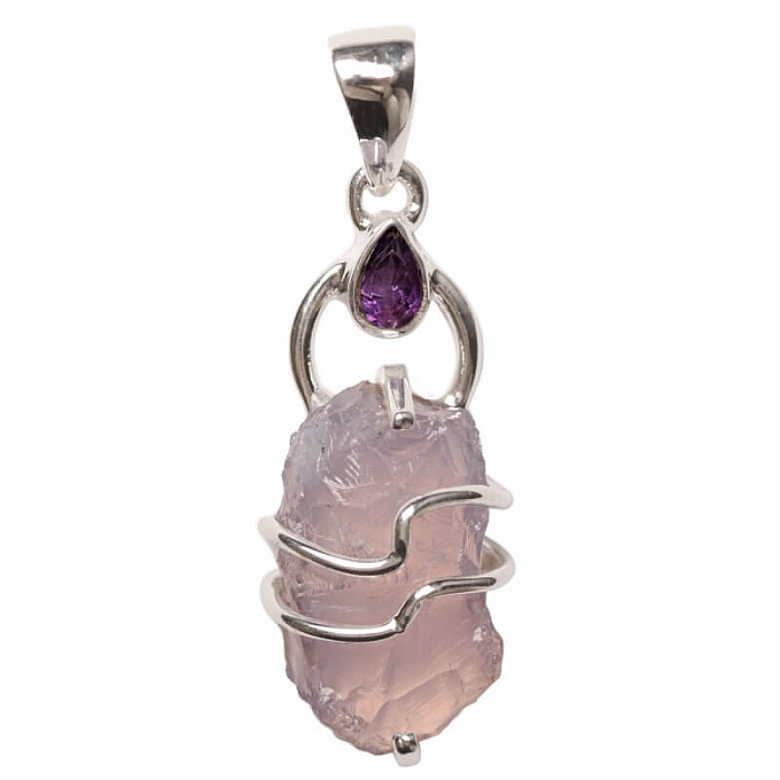 Designový přívěsek ametyst levandulový stříbro Ag 925 P283 - 2,6 cm, 3,5 g