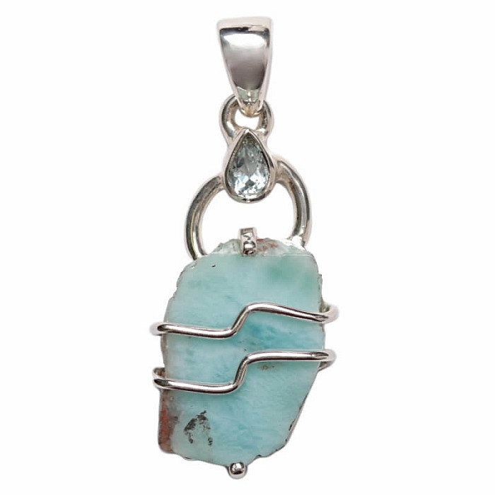 Designový přívěsek larimar stříbro Ag 925 P284 - 2,7 cm, 3,4 g