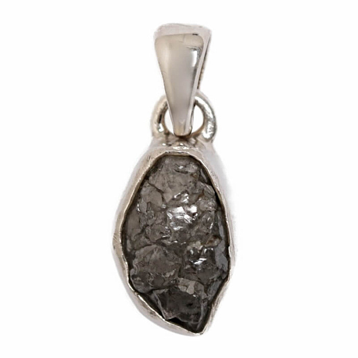 Diamant přírodní surový přívěsek stříbro Ag 925 P284 - 1,1 cm, 1,4 g