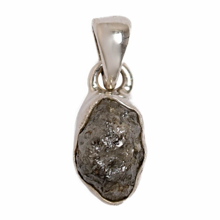 Diamant přírodní surový přívěsek stříbro Ag 925 P285 - 0,9 cm, 1,1 g