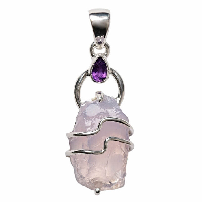 Designový přívěsek ametyst levandulový stříbro Ag 925 P286 - 2,7 cm, 3,8 g