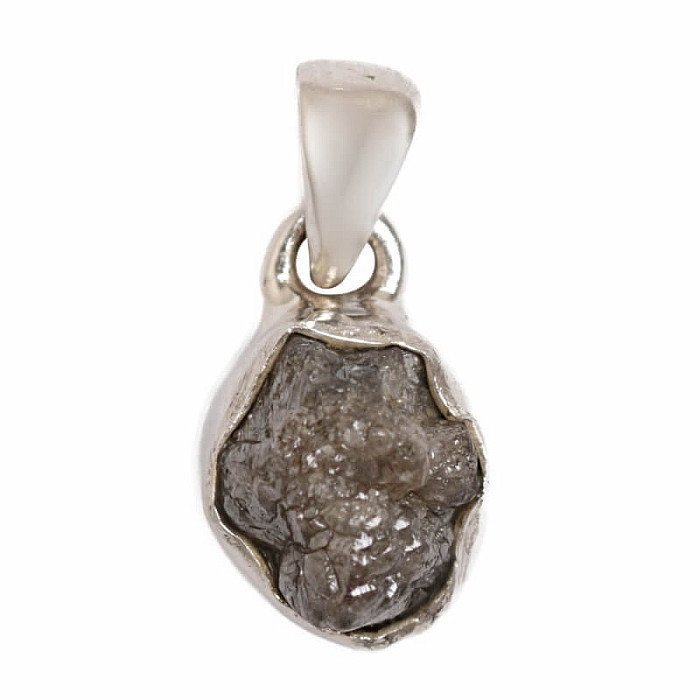 Diamant přírodní surový přívěsek stříbro Ag 925 P291 - 0,9 cm, 1,3 g