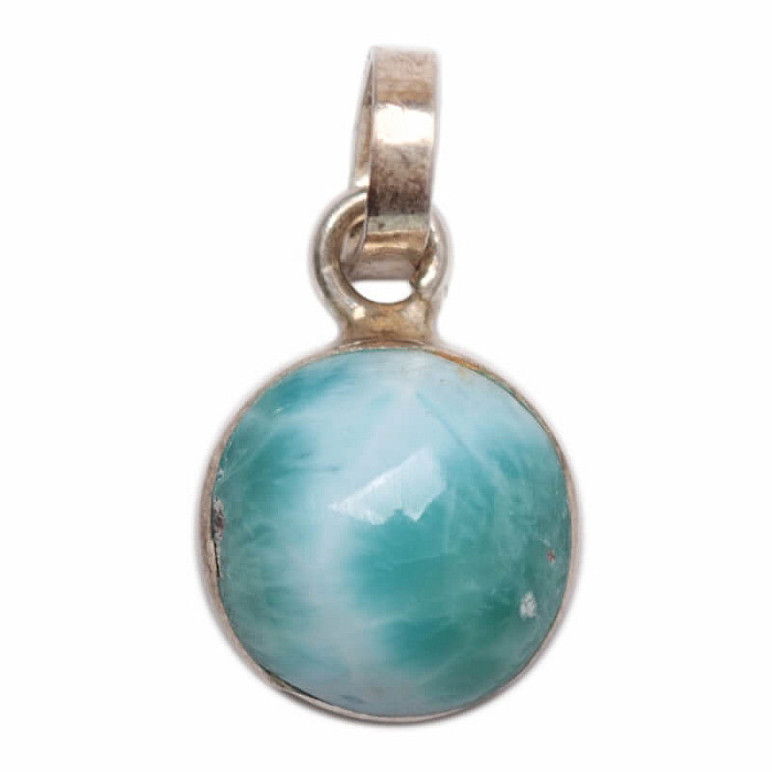 Larimar přívěsek stříbro Ag 925 č. 3 - 1 cm, 1,4 g