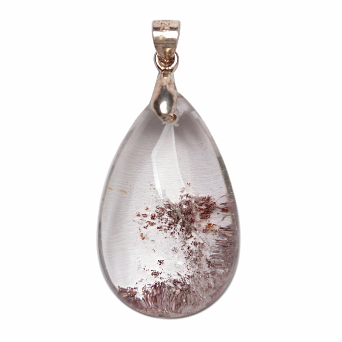 Lodolit - křišťál s inkluzemi přívěsek stříbro Ag 925 č. 3 - 2,8 cm, 8,7 g