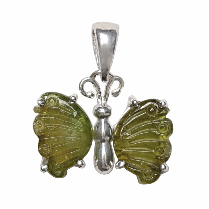 Turmalín motýl přívěsek stříbro Ag 925 P304 - 1,1 cm, 1,5 g