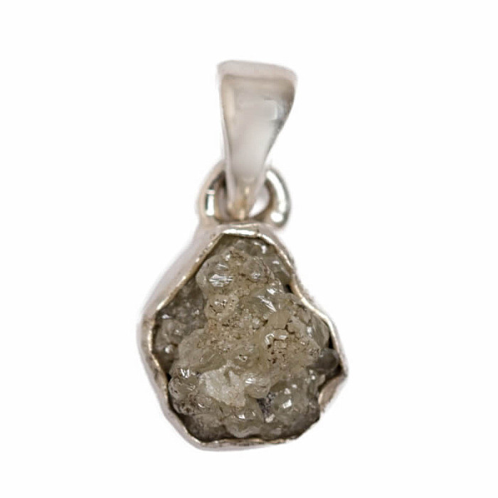 Diamant přírodní surový přívěsek stříbro Ag 925 P306 - 0,9 cm, 1,3 g