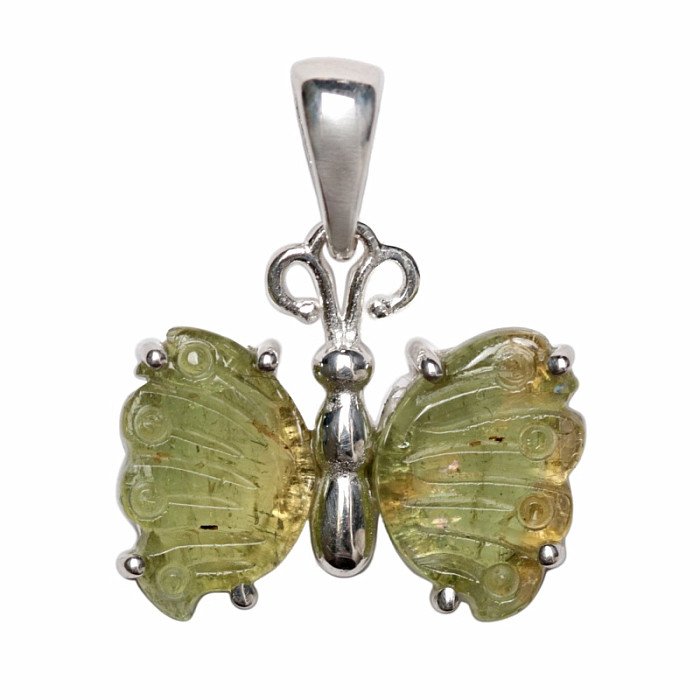 Turmalín motýl přívěsek stříbro Ag 925 P306 - 1,1 cm, 1,5 g
