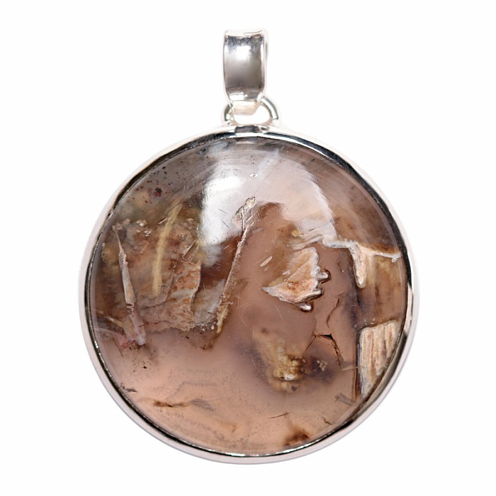 Achát trubičkový přívěsek stříbro Ag 925 P308 - 3,1 cm, 12,3 g