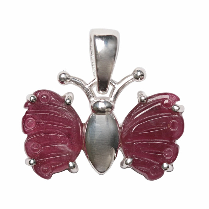 Turmalín motýl přívěsek stříbro Ag 925 P308 - 1,1 cm, 1,9 g