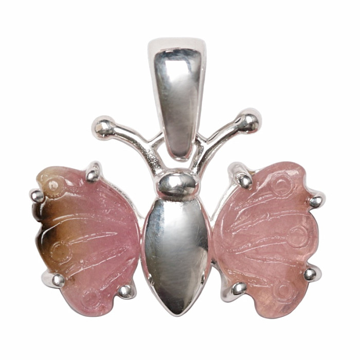 Turmalín motýl přívěsek stříbro Ag 925 P335 - 1 cm, 1,7 g