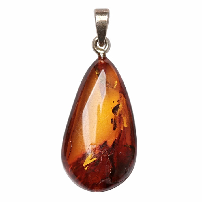 Jantar přívěsek stříbro Ag 925 č. 34 - 2,6 cm, 2,4 g