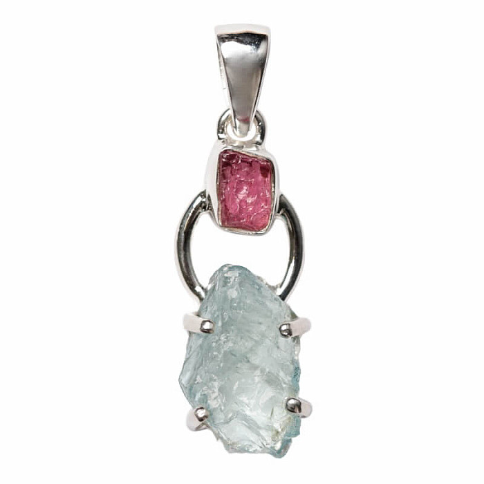 Designový přívěsek akvamarín stříbro Ag 925 P340 - 2,4 cm, 2,8 g