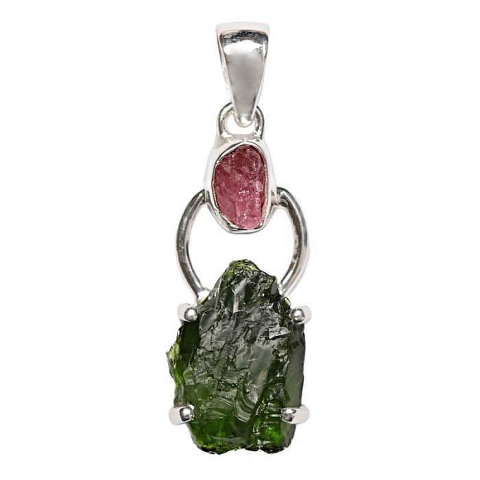 Designový přívěsek chromdiopsid stříbro Ag 925 P341 - 2,5 cm, 2,8 g