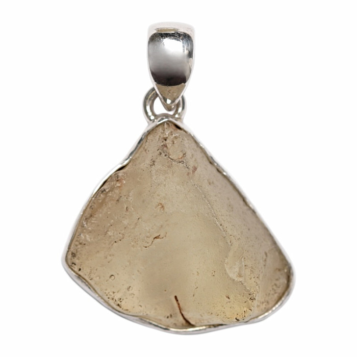 Libyjské pouštní sklo přívěsek stříbro Ag 925 B345 - 2,4 cm, 5,6 g