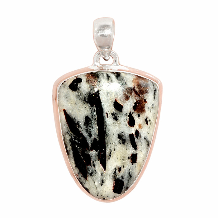 Astrofylit přívěsek stříbro Ag 925 P349 - 2,8 cm, 7,6 g