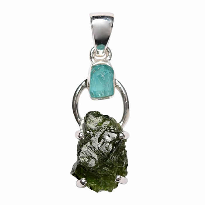 Designový přívěsek chromdiopsid stříbro Ag 925 P349 - 2,3 cm, 3 g