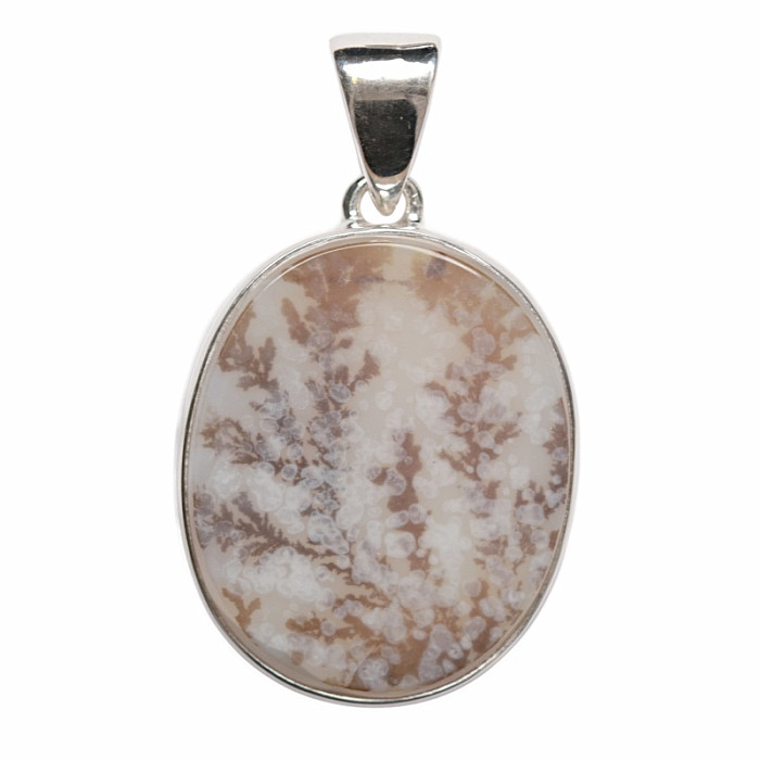 Achát dendritický přívěsek stříbro Ag 925 P3522 - 2,7 cm, 5,5 g