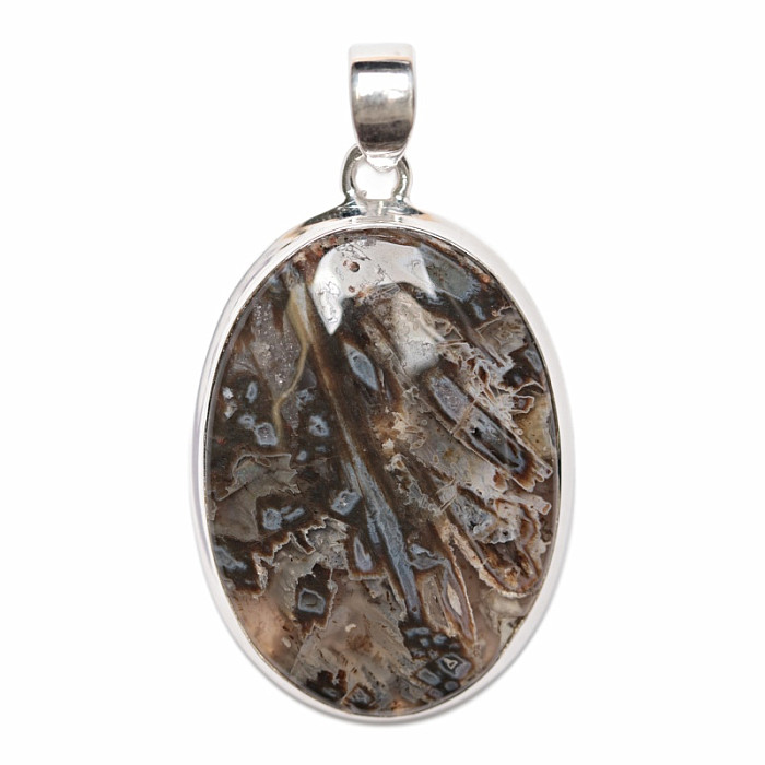 Achát trubičkový přívěsek stříbro Ag 925 P356 - 4 cm, 15 g