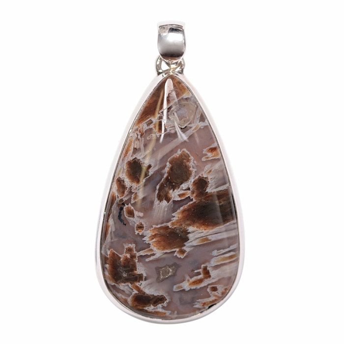 Achát trubičkový přívěsek stříbro Ag 925 P360 - 4,1 cm, 11,8 g