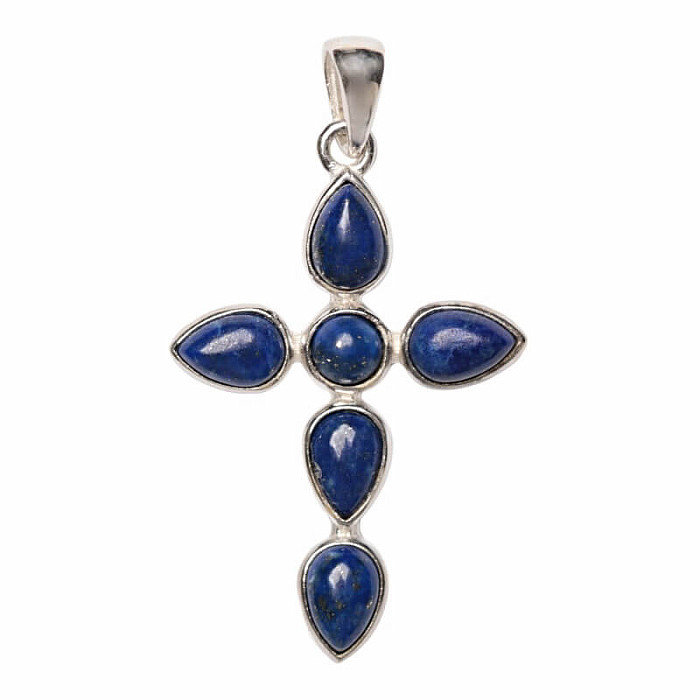 Designový přívěsek Lapis Lazuli stříbro Ag 925 P364 - 2,6 cm, 2 g