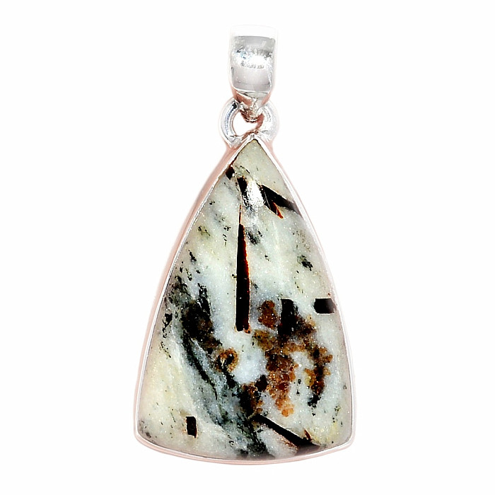 Astrofylit přívěsek stříbro Ag 925 P365 - 2,8 cm, 6,2 g