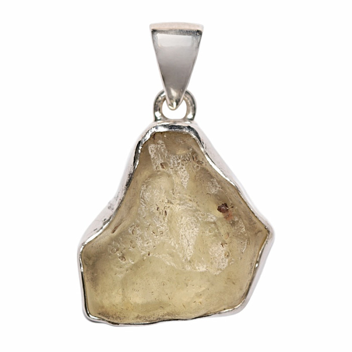 Libyjské pouštní sklo přívěsek stříbro Ag 925 B369 - 2,2 cm, 6,6 g