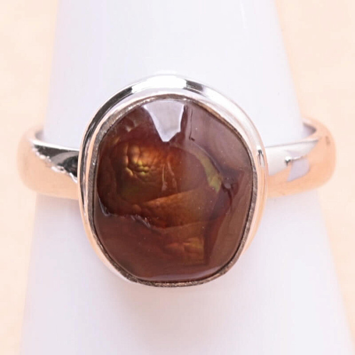Levně Achát mexický ohnivý prsten stříbro Ag 925 LOT4 - 57 mm (US 8), 4,5 g