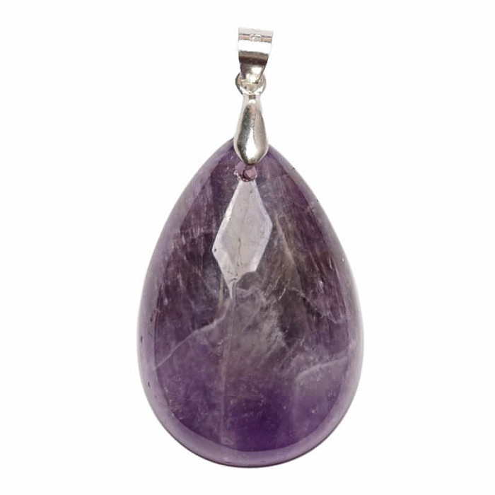 Ametyst přívěsek stříbro Ag 925 č. 4 - 3 cm, 7,2 g