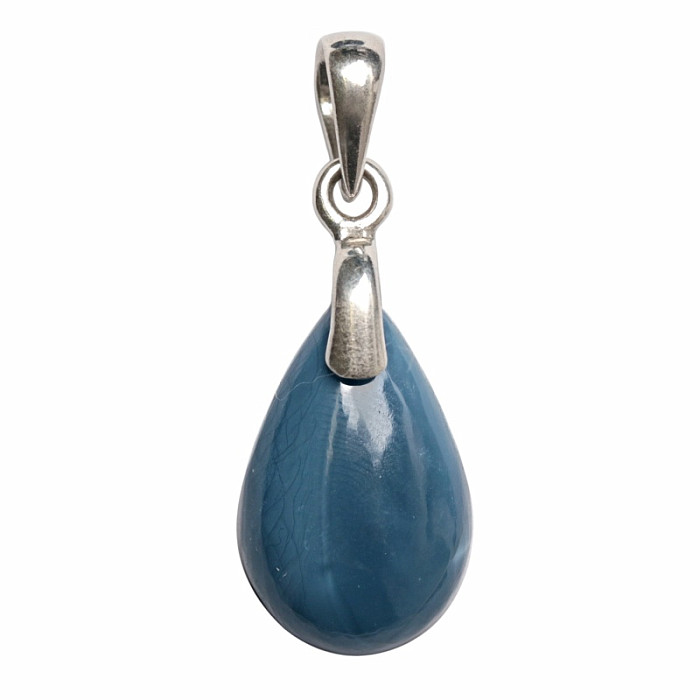 Opál modrý přívěsek stříbro Ag 925 č. 4 - 2 cm, 3 g