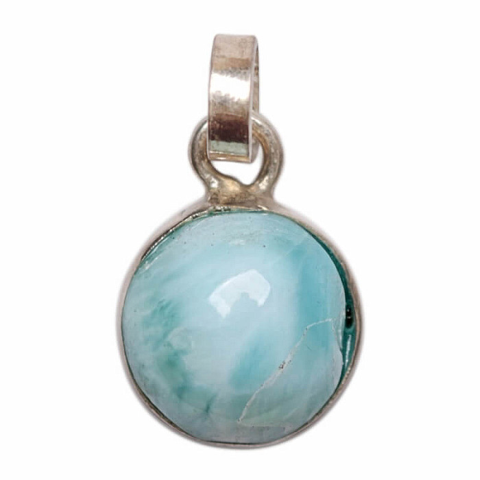 Larimar přívěsek stříbro Ag 925 č. 4 - 1 cm, 1,5 g