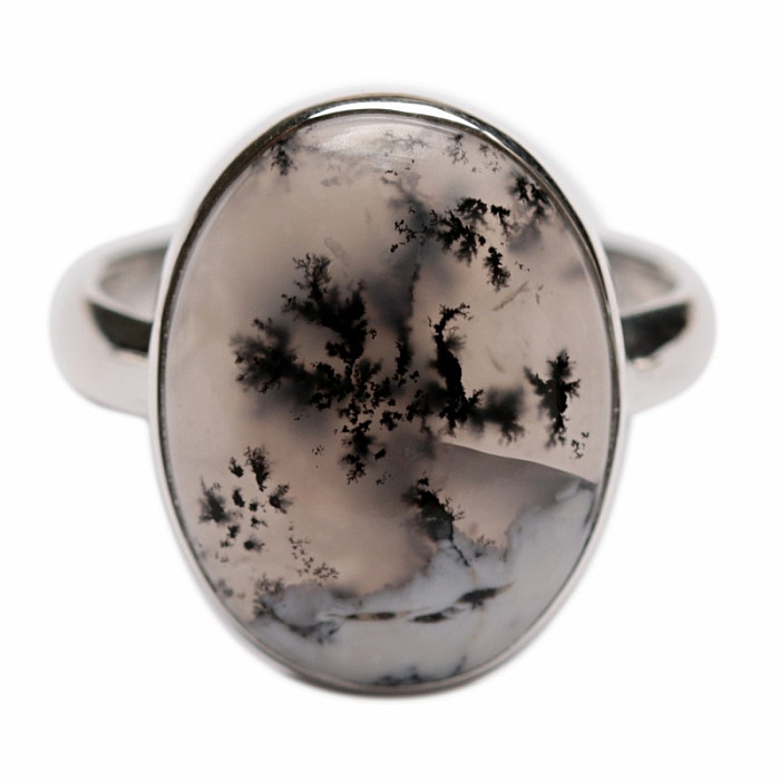 Opál dendritický prsten stříbro Ag 925 R41 - 56 mm , 5 g