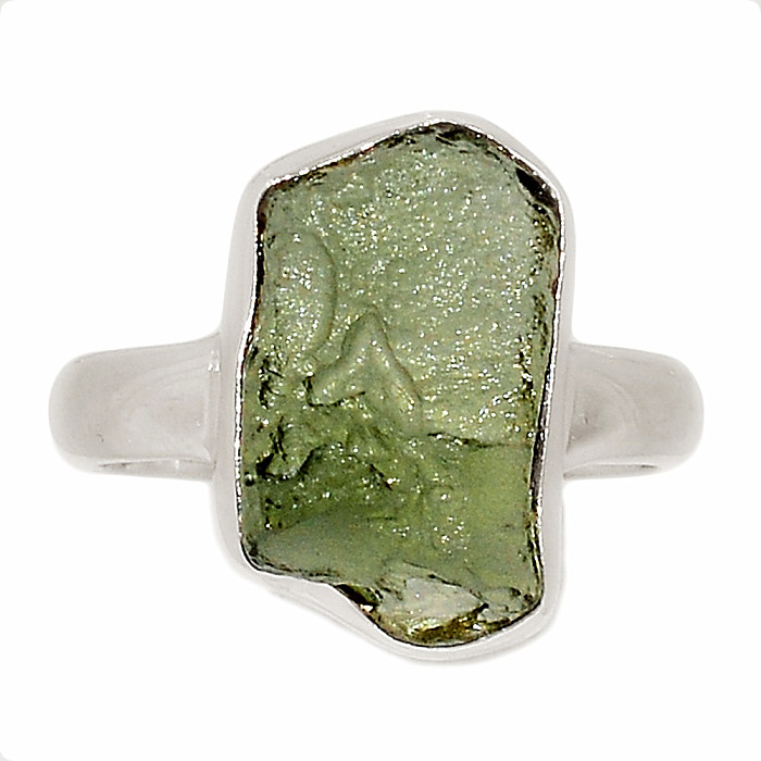 Vltavín prsten stříbro Ag 925 R412 - 50 mm , 3,3 g