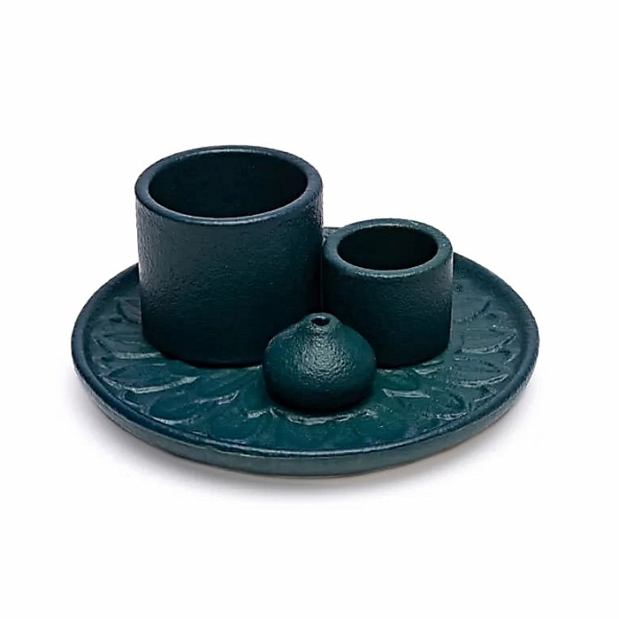 Keramický petrol stojánek pro palo santo, svazky a tyčinky - cca 13 x 6 cm