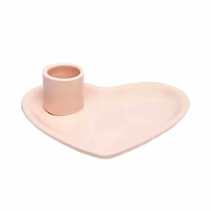 Keramický stojánek pro palo santo Srdce - cca 4 x 11 x 12 cm