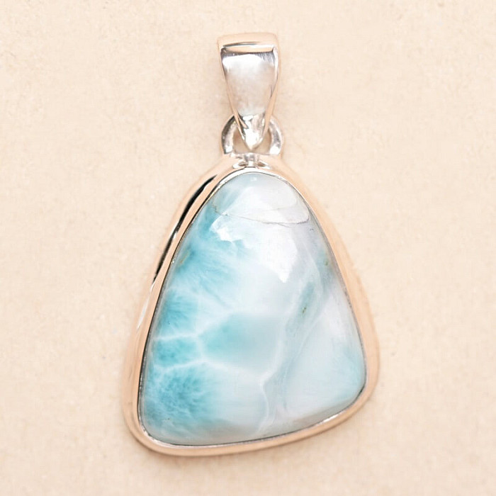 Larimar přívěsek stříbro Ag 925 LOT419 - 2,6 cm, 9,8 g