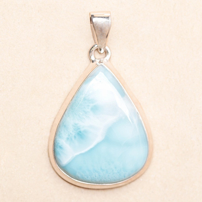 Larimar přívěsek stříbro Ag 925 LOT426 - 2,9 cm, 10,7 g