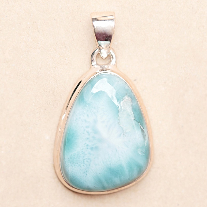 Larimar přívěsek stříbro Ag 925 LOT431 - 2,5 cm, 9 g