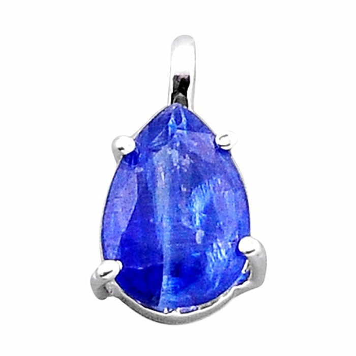 Kyanit modrý broušený přívěsek stříbro Ag 925 43526 - 1 cm, 2,9 g