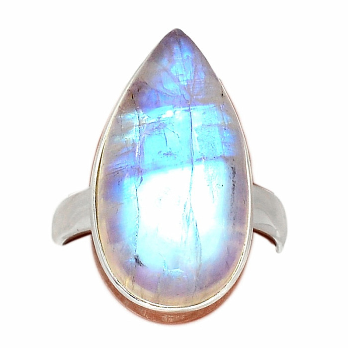 Měsíční kámen duhový prsten stříbro Ag 925 R4513 - 54 mm , 7,3 g