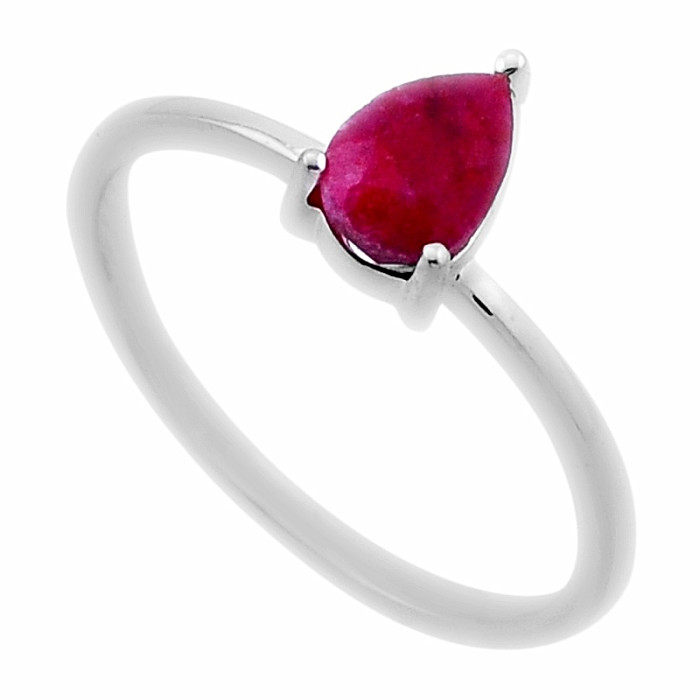 Rubín indický - upravený prsten stříbro Ag 925 45823 - 60 mm (US 9,5), 1,7 g